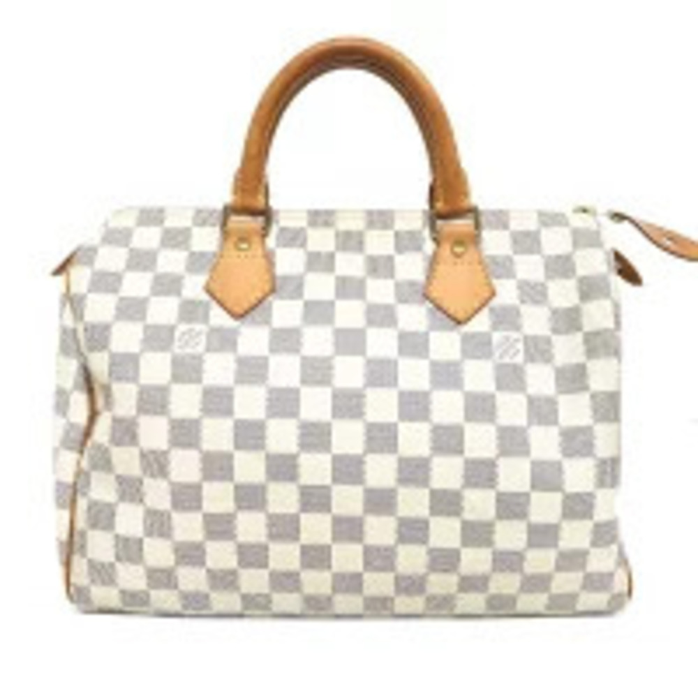 Louis Vuitton Boston Bag Damier Azur White Speedy